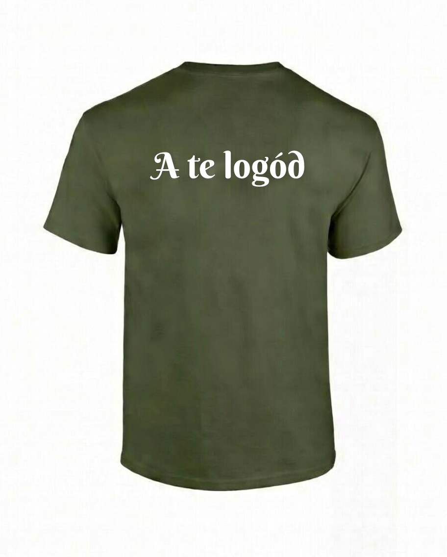 Gildan 5000 katona zöld Póló Logózva / Feliratozva – galéria